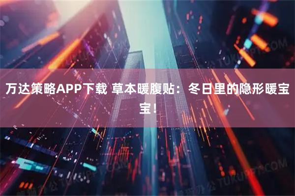 万达策略APP下载 草本暖腹贴：冬日里的隐形暖宝宝！